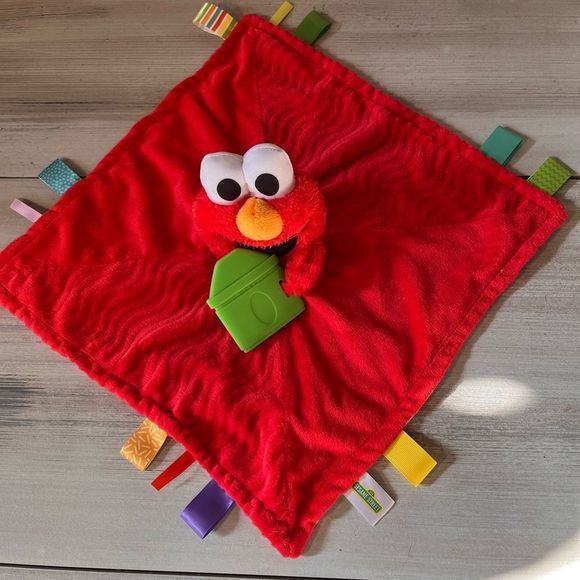 Elmo Lovey Security Blanket Taggie Sesame Street Bright Starts Lovey - Picture 1 of 6